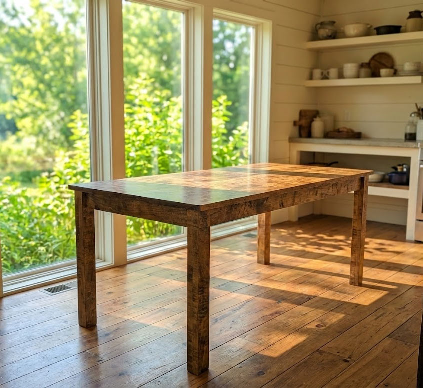custom maple table - danish oil